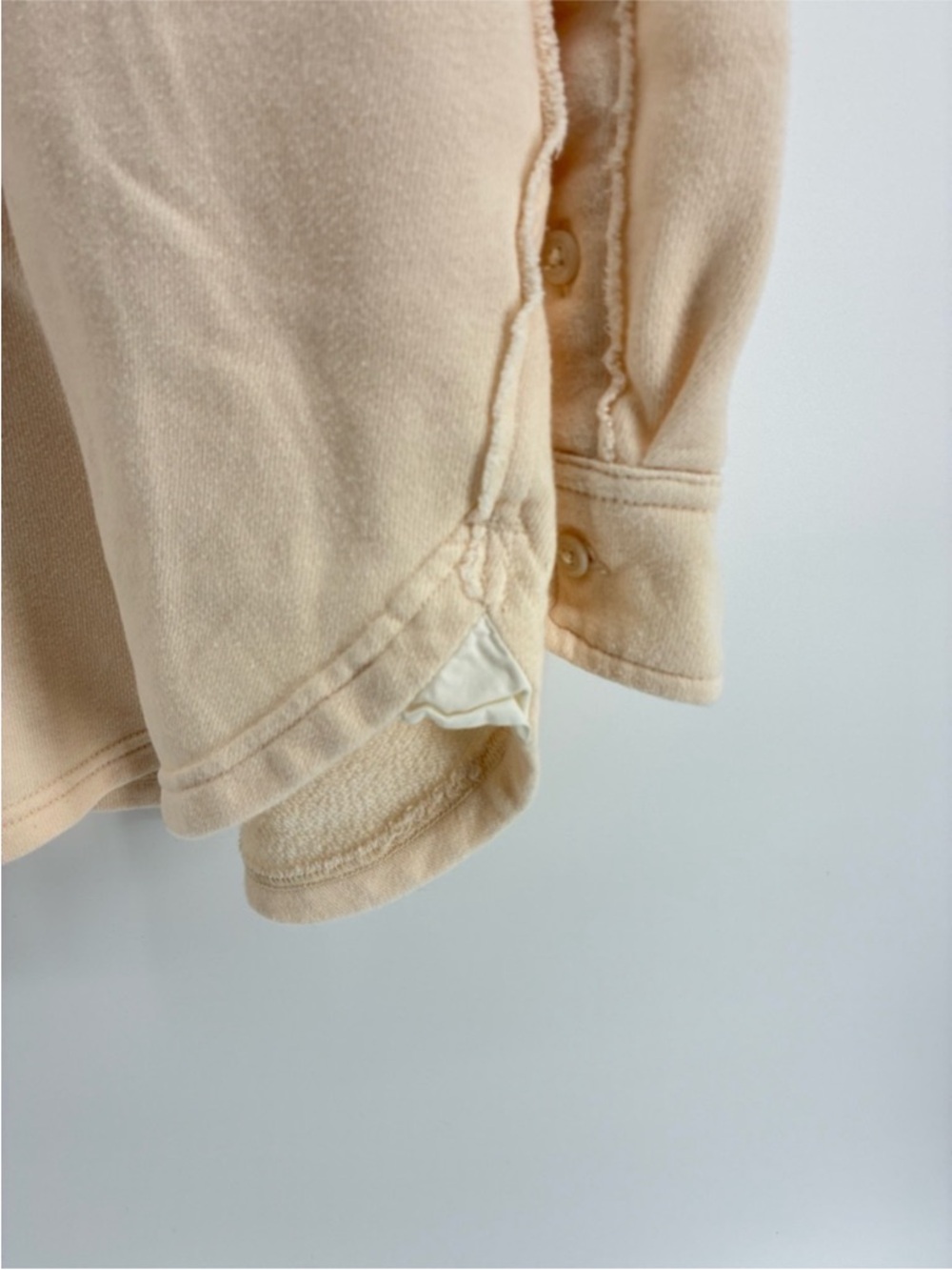 aerie Cream Button-Up Shacket Spring Minimalist - Picture 5 of 8